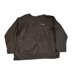 Columbia Mens 3XT Black Full Zip Hooded Windbreaker Jacket XT1566 Big & Tall